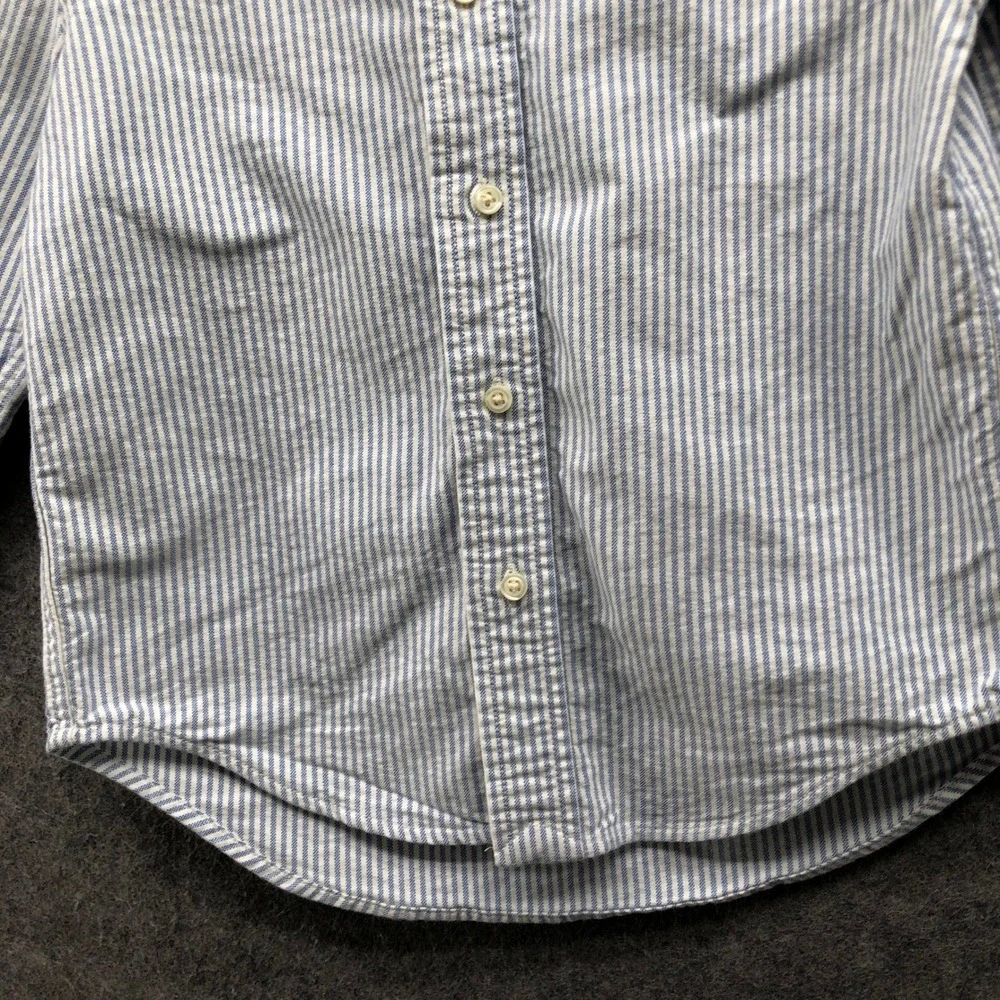 Polo Ralph Lauren Boys 4T Long Sleeve Oxford Shirt Blue White Stripe Button Down